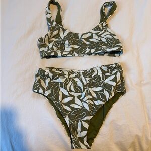 Jolyn Clothing Olive Leaf Bikini Set